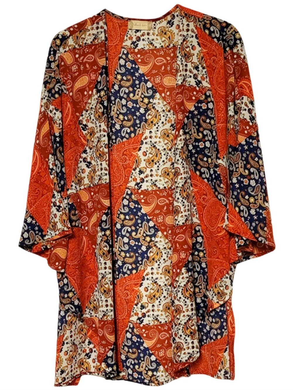 ALTAR'D STATE Paisley Patchwork Kimono Boho Cardigan Size Large